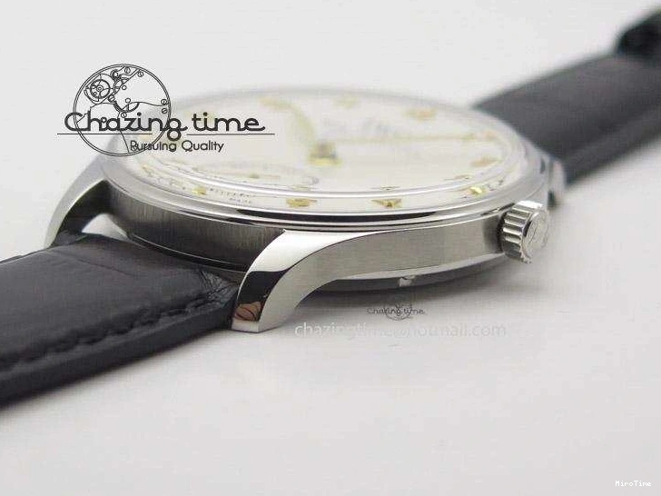 MIROTIME 0322 Sustainable Portuguese IW545408 White Dial ZF 1:1 Best Edition On Dark Blue Leather Strap 7335